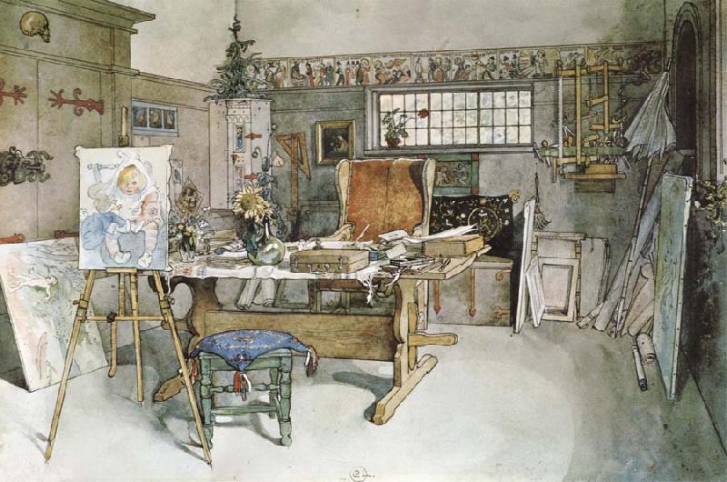 Carl Larsson One Half of the Studio oil painting picture